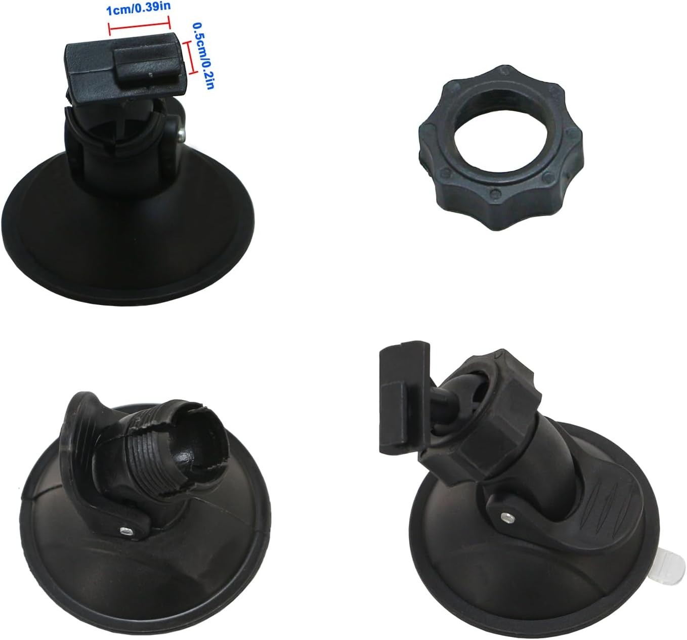Dashcam Suction Cup Mount - 1080P Compatible Dash Camera Holder