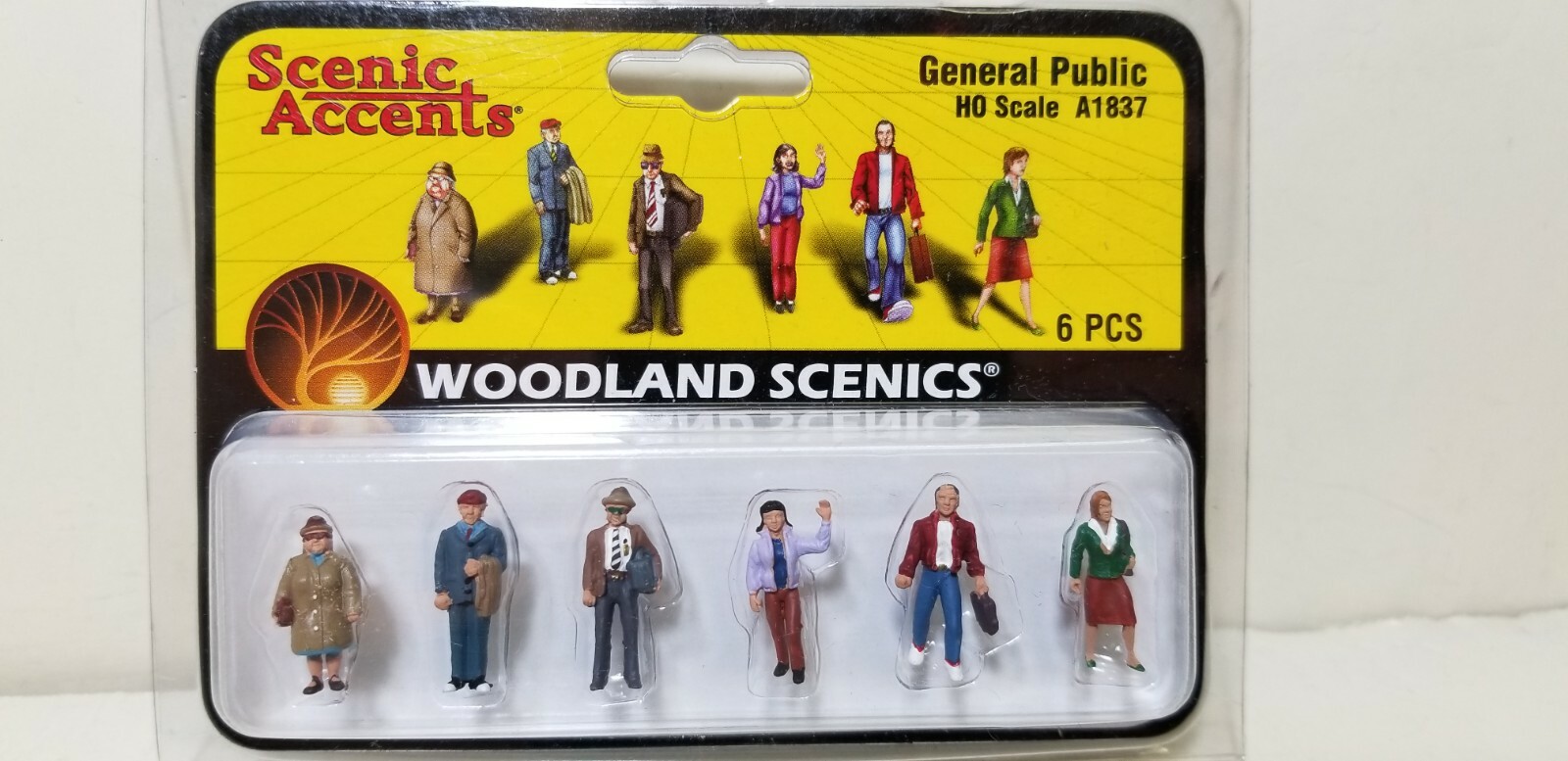 General Public People 6 Pieces Woodland Scenics A 1837 Model Railroad HO Scale