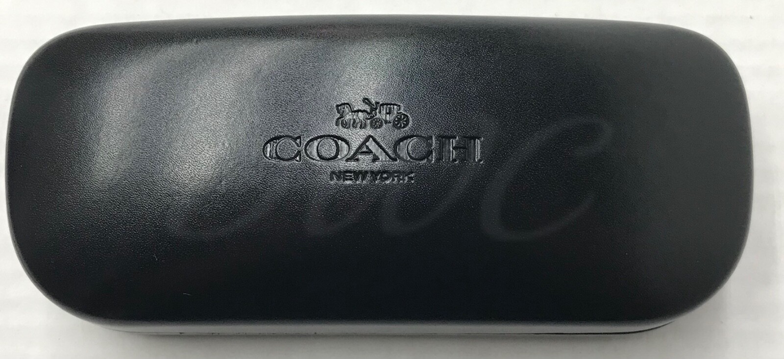 Coach Original Black Sunglasses eyeglass Case Hard Clamshell with cleaning cloth