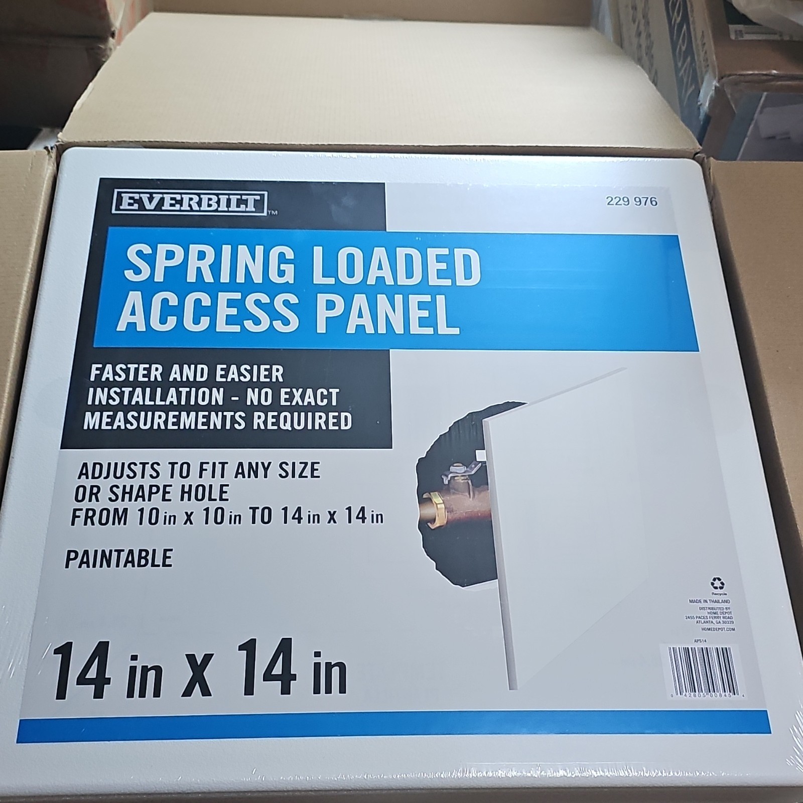 14x14" Adjustable Spring Loaded Plastic Access Panel
