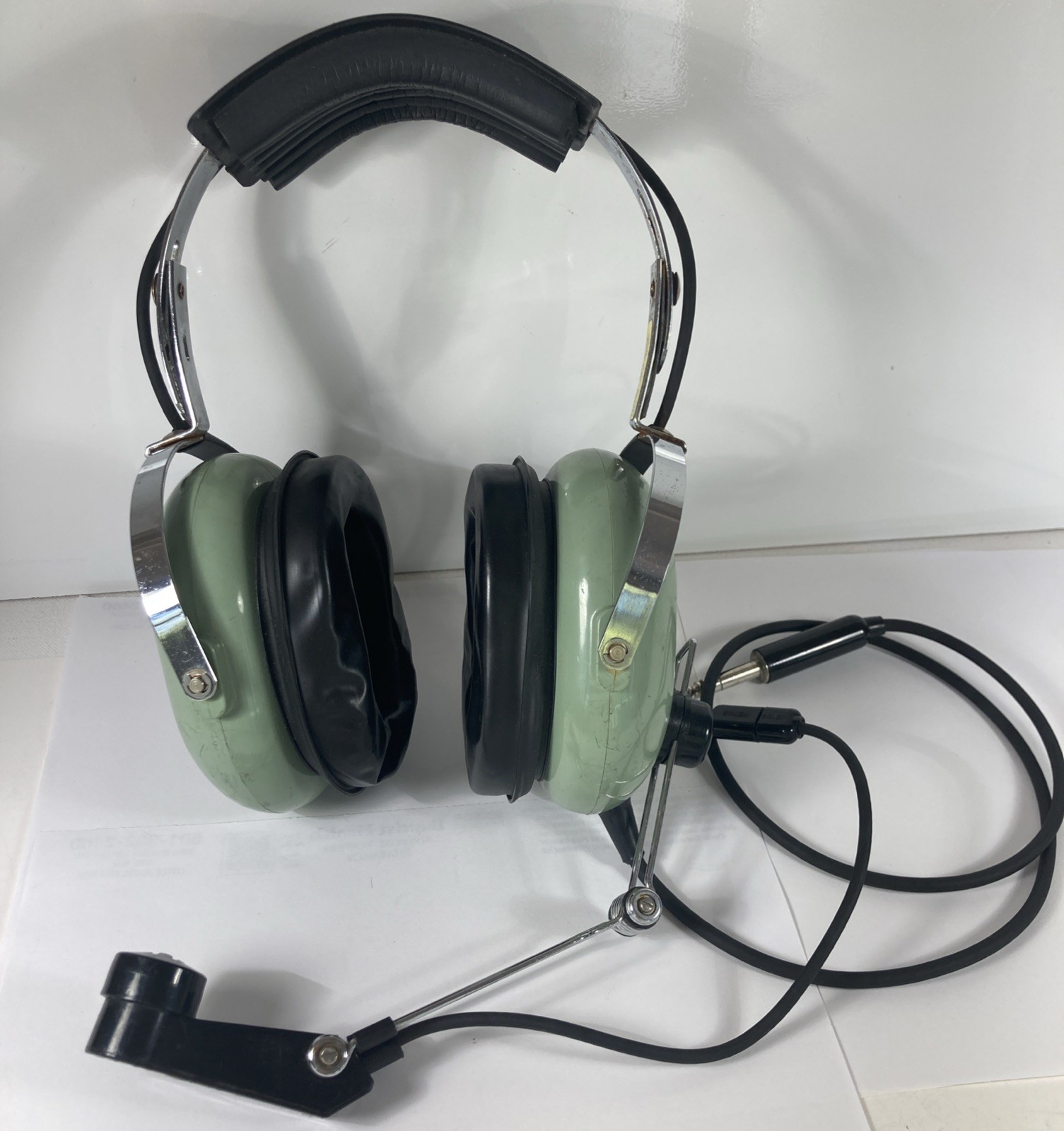 David Clark Helicopter Style Aviation Headset Model H3330 PN 12508G-02 Used