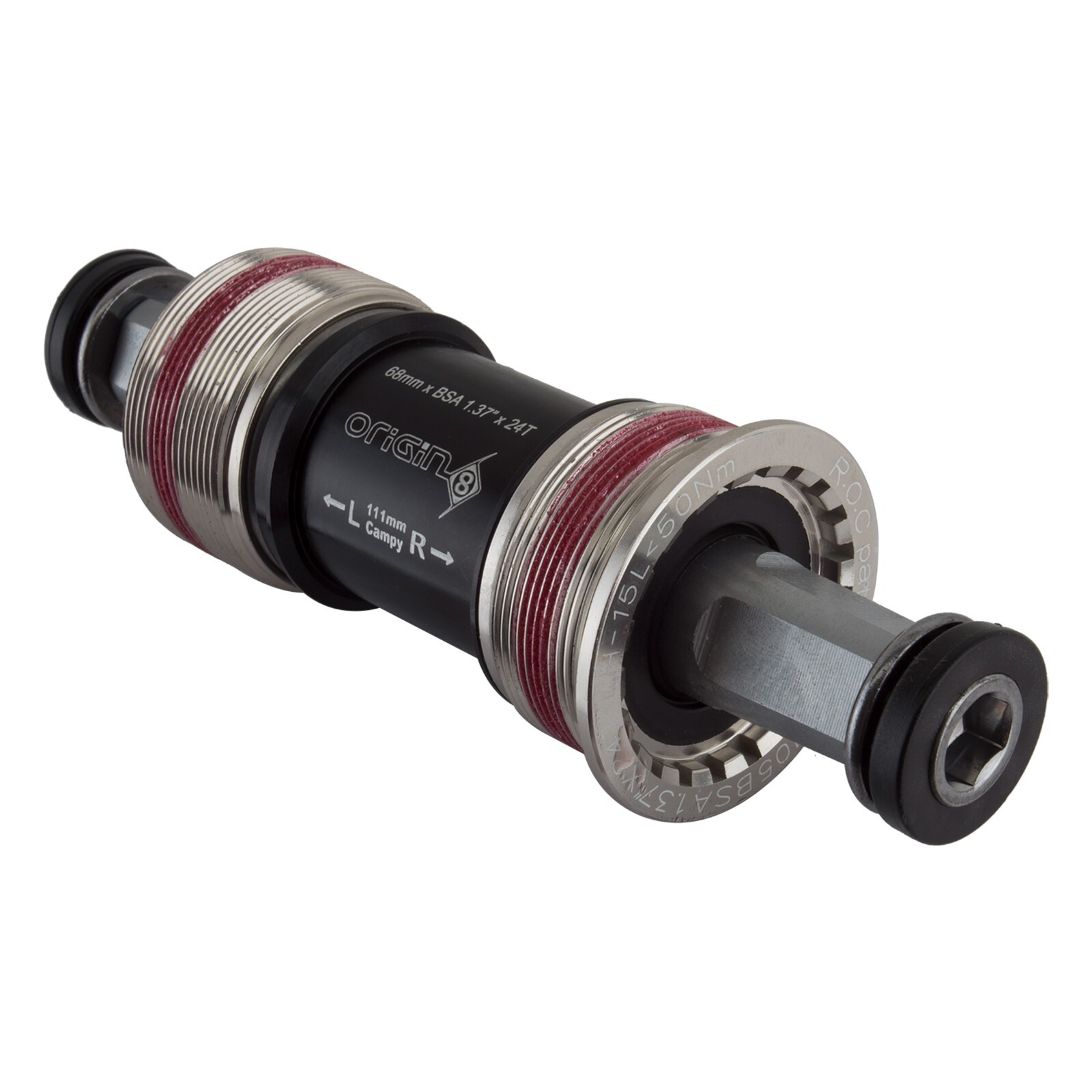 Origin8 TorqLite Square Taper Bottom Bracket 68x111 1.37x24T ENG thread 21253