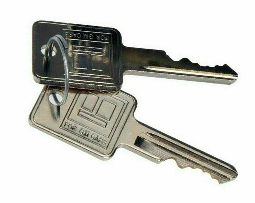 IGNITION SWITCH LOCK CYLINDER CHROME BOLT IN 2 KEYS FOR GM CHEVY
