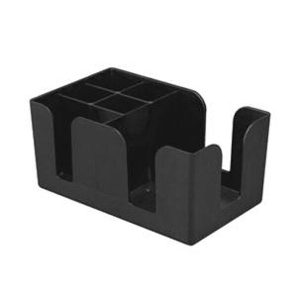 Thunder Group PLBC006 6 Compartment Bar Caddy Black Plastic