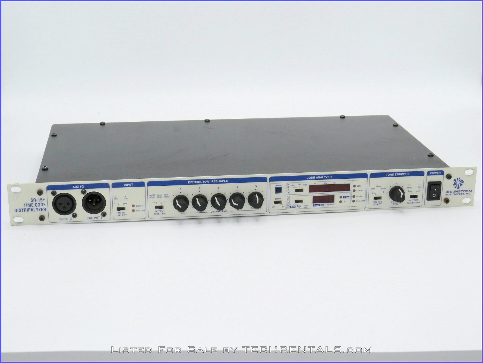 BRAINSTORM ELECTRONICS SR-15+ TIME CODE DISTRIPALYZER + PREWIRED XLR RACK PANEL!