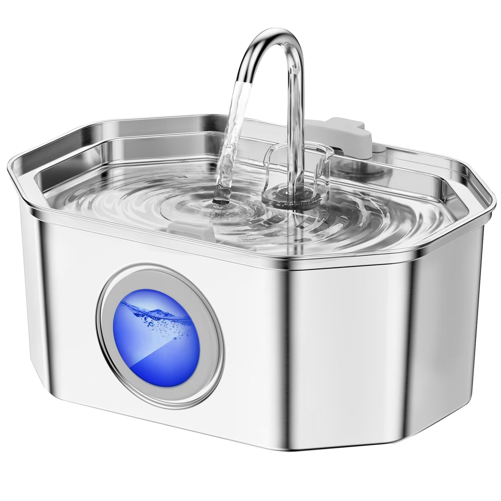 Cat Water Fountain Stainless Steel 108oz/3.2L, APAUK Automatic Pet Fountain D...