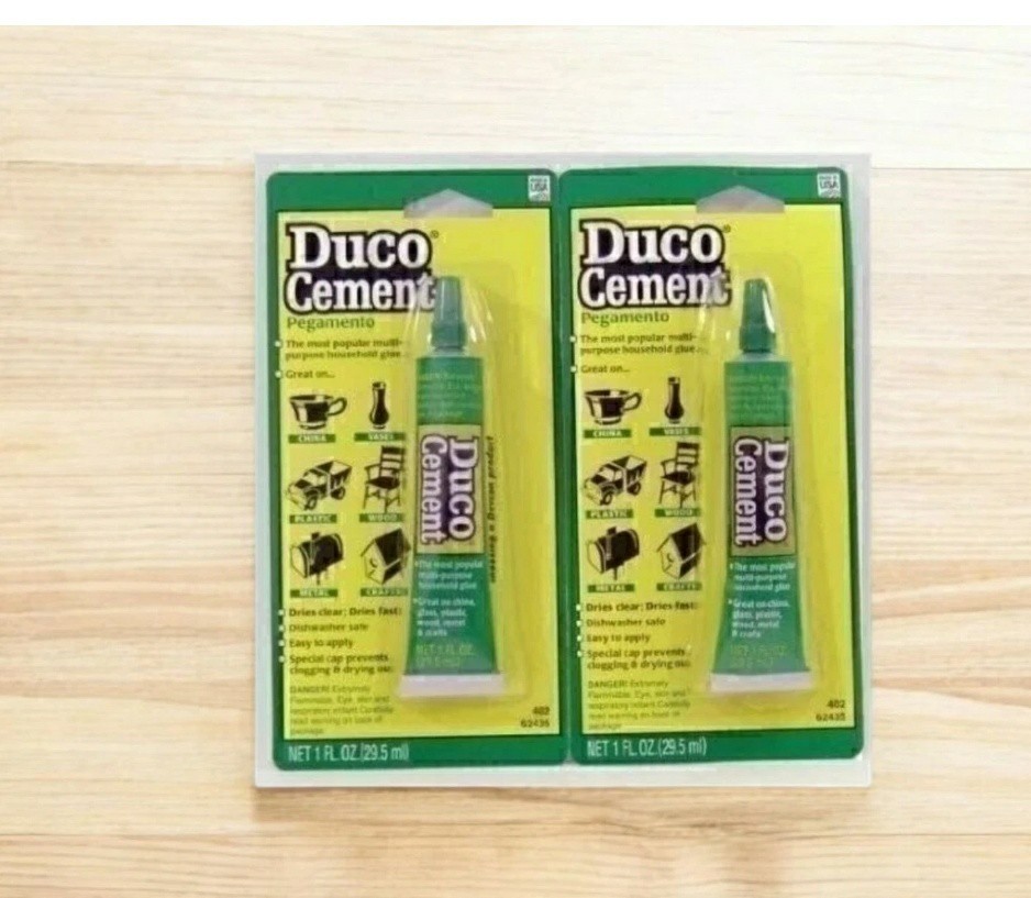 2 Duco Cement 62435 2 Pack Multi-Purpose Household Glue 1oz.