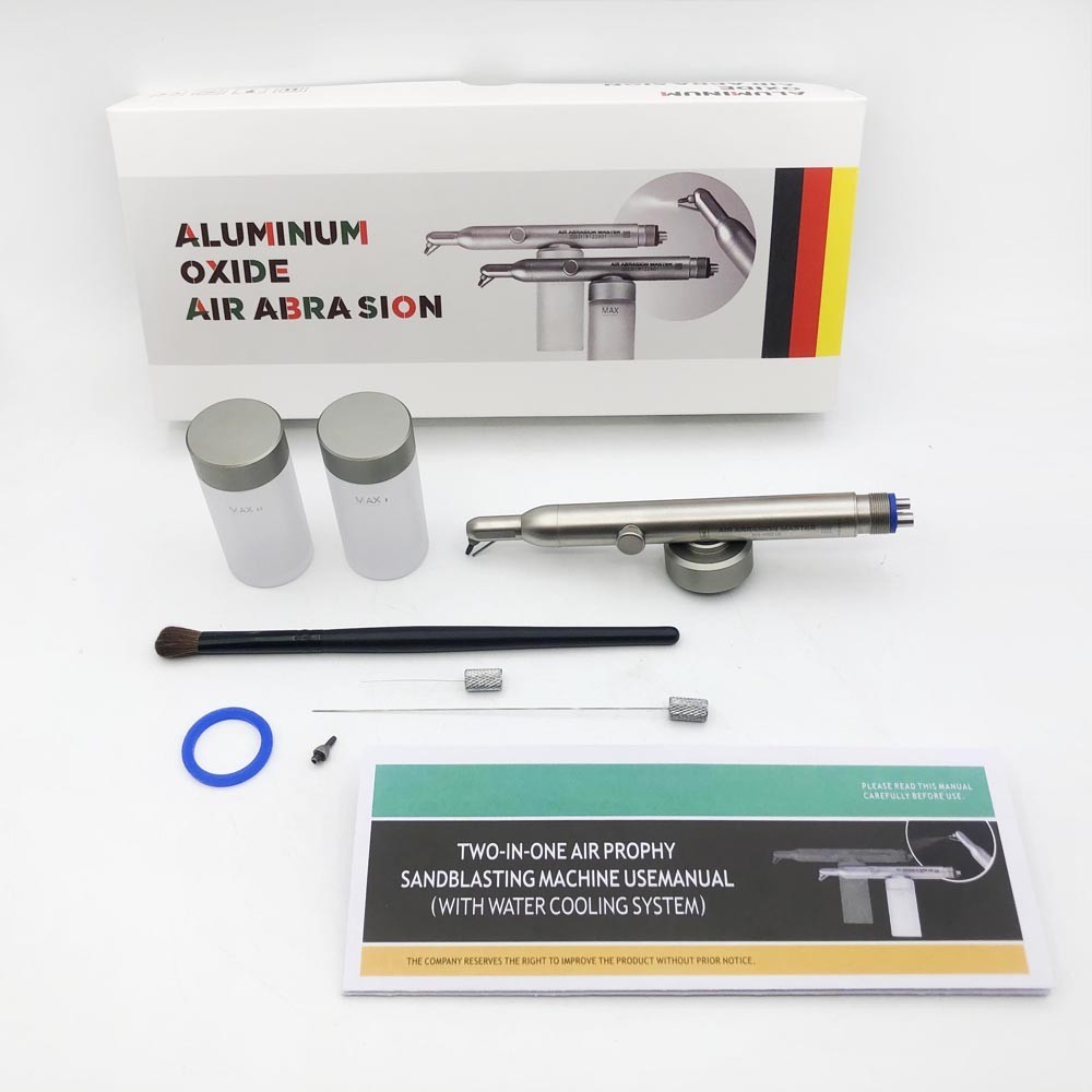 Dental Aluminium Oxide Sandblaster 2-in-1 Aluminum Micro Sandblasting Unit 4Hole