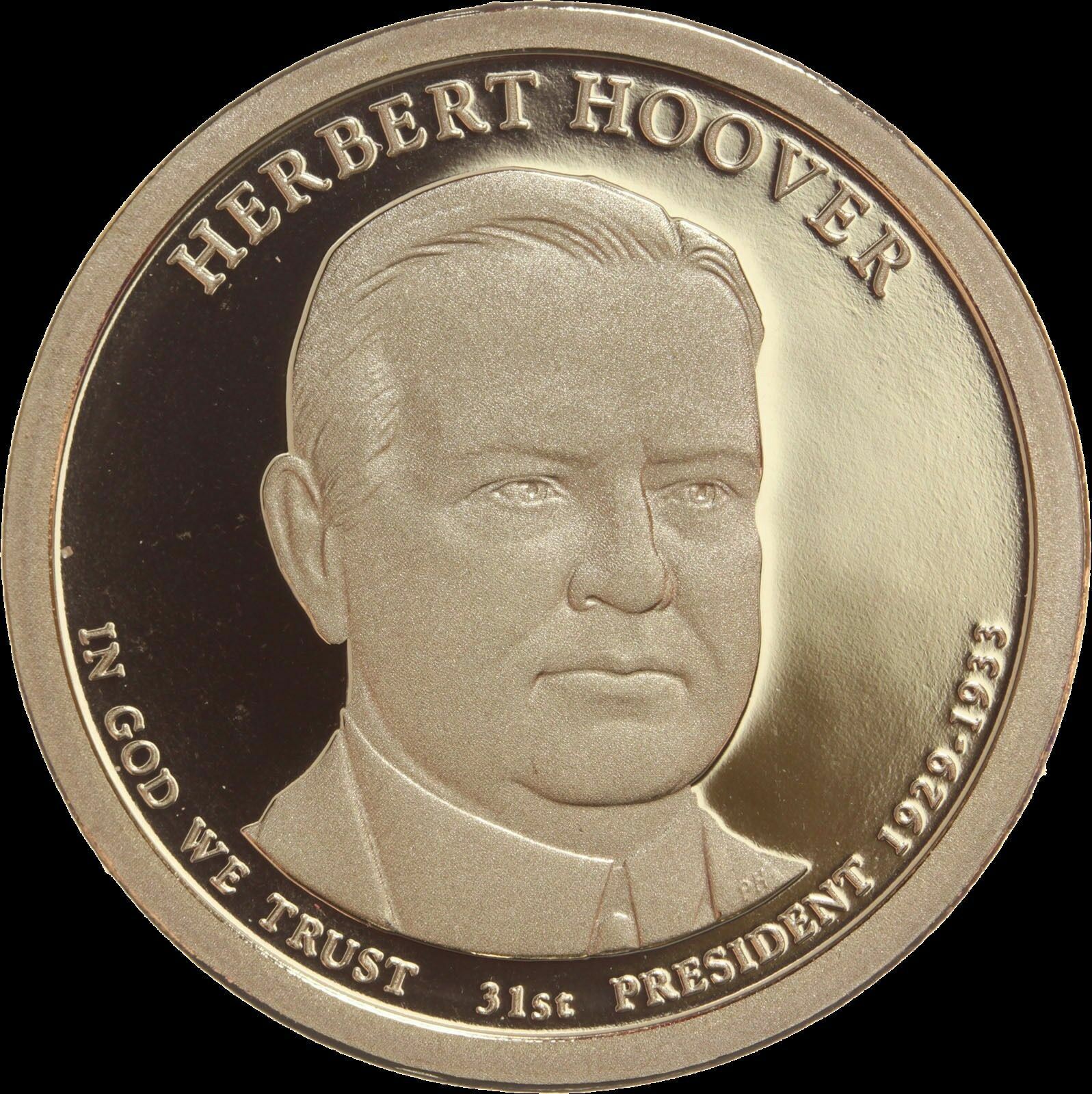 2014 S Herbert Hoover Presidential Dollar Gem Deep Cameo PROOF US Mint!