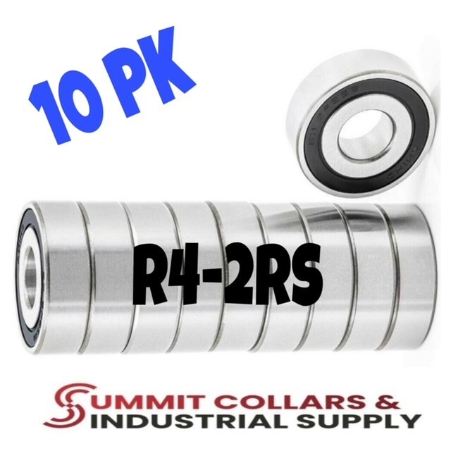 R4-2RS C3 EMQ Premium Rubber Sealed Ball Bearing 1/4"x5/8"x0.196", R4rs (10 QTY)