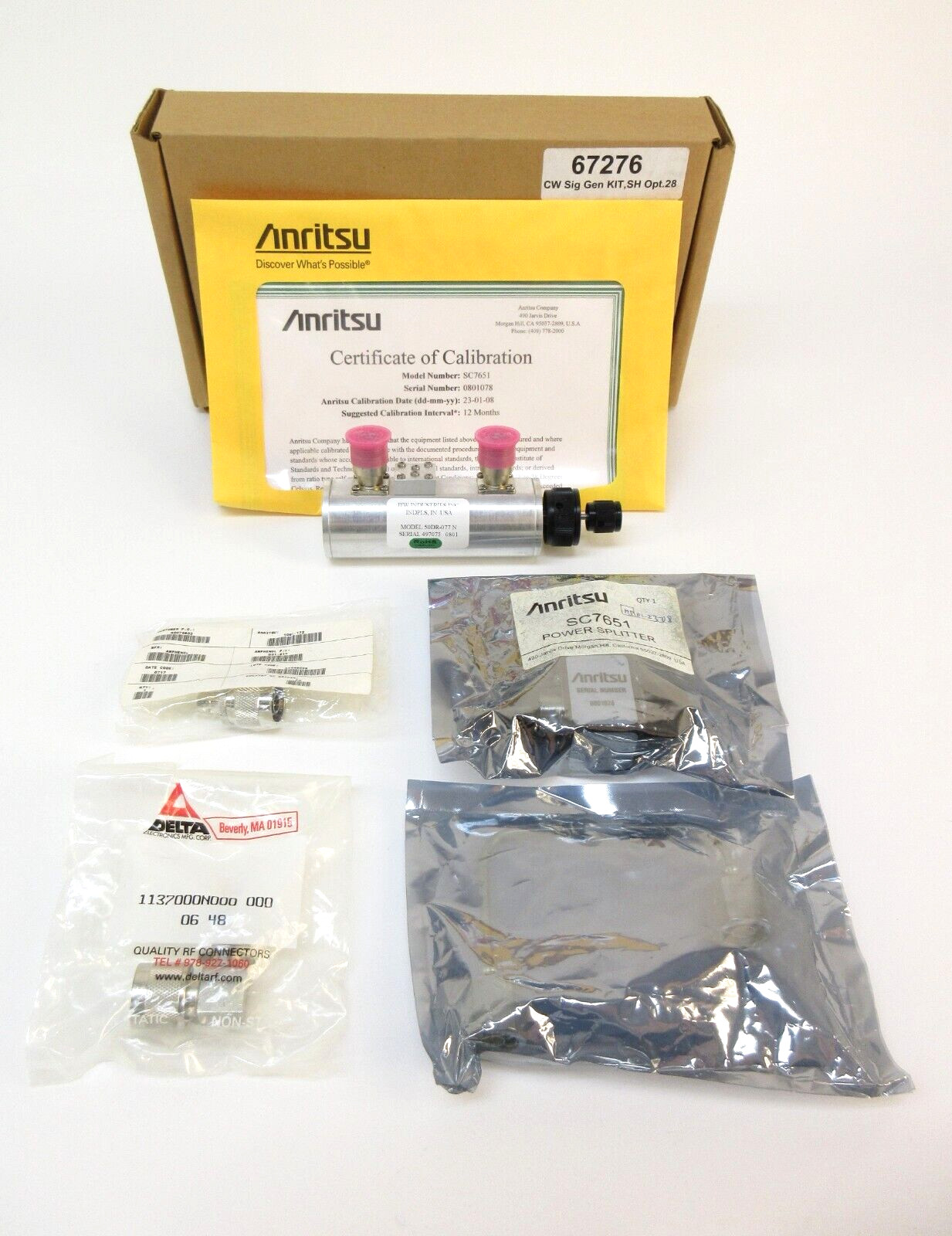 Anritsu 67276 CW Signal Generator Kit w/ OPT: 28 - 1091-172, SC7651, 50DR-077 N