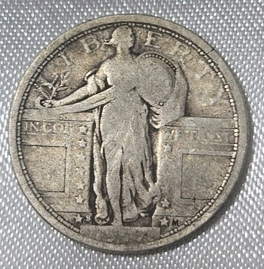 1917 S TYPE 1 STANDING LIBERTY QUARTER
