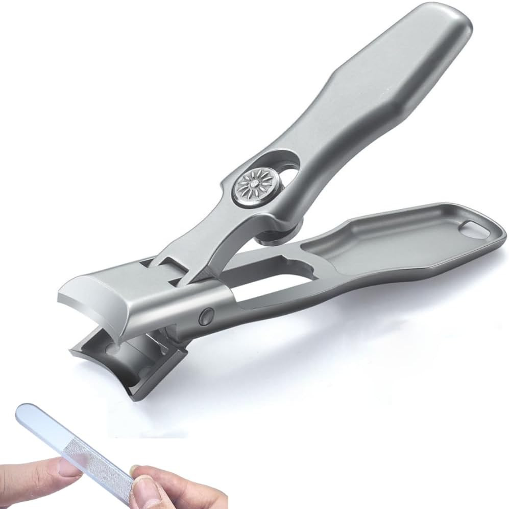 Mighty Clip Professional Nail Clippers, Heavy Duty Toe Nail Cutter with Stora...