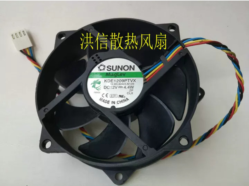 one . Sunon KDE1209PTVX CPU Round Fan 12V 4.4W 4Pin 90/80mm x25mm @106