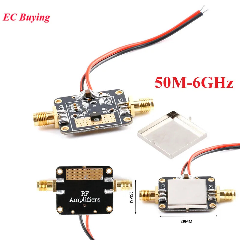 RF Amplifier Module 50M-6GHz Gain 19dB Low Noise for FM GPS WIFI