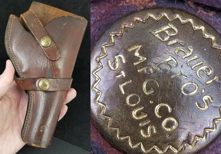 Vintage holster Brauer Bros. MFG Co. St Louis USA H6 SP38 GENUINE LEATHER