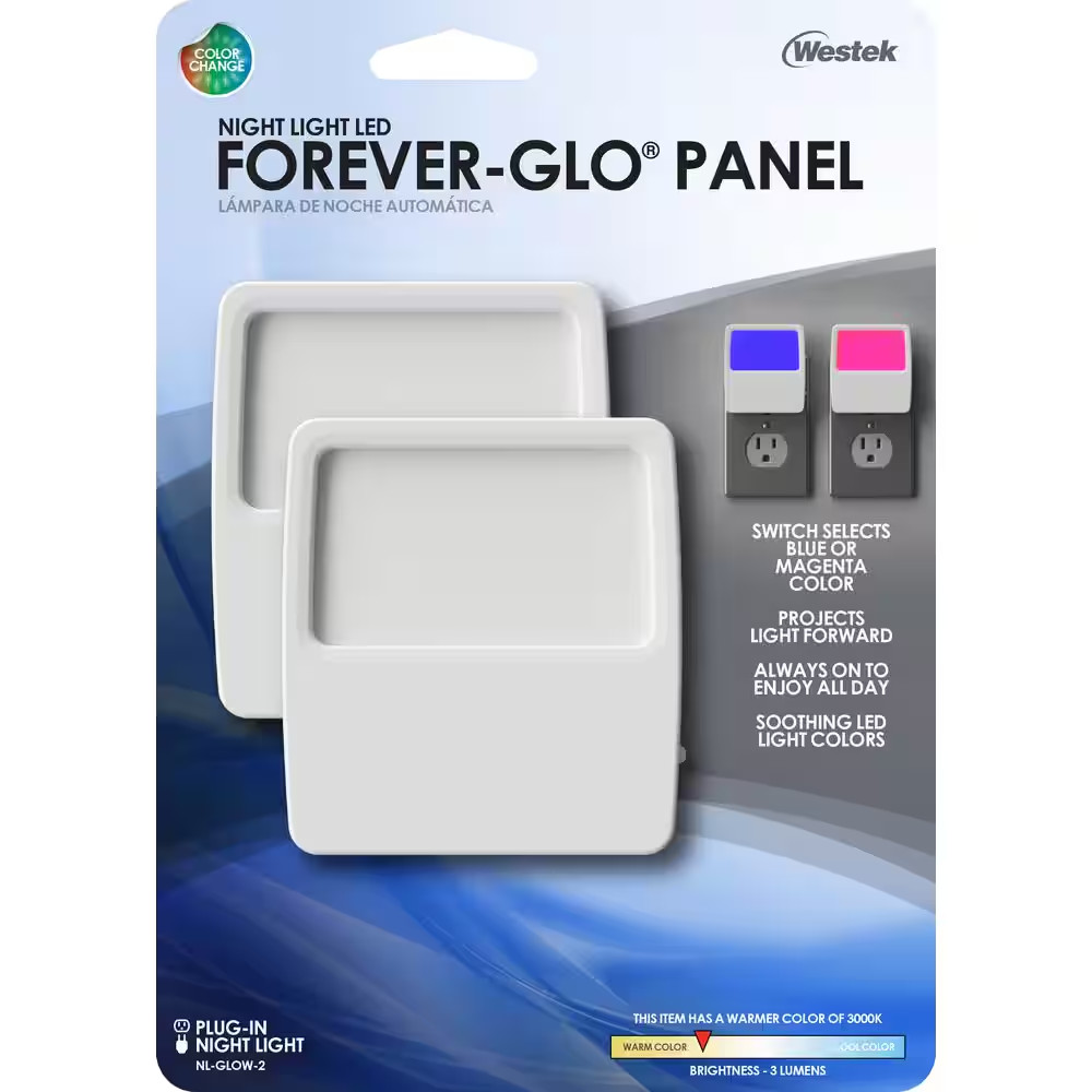Forever Glo Panel LED Night Light (2-Pack)