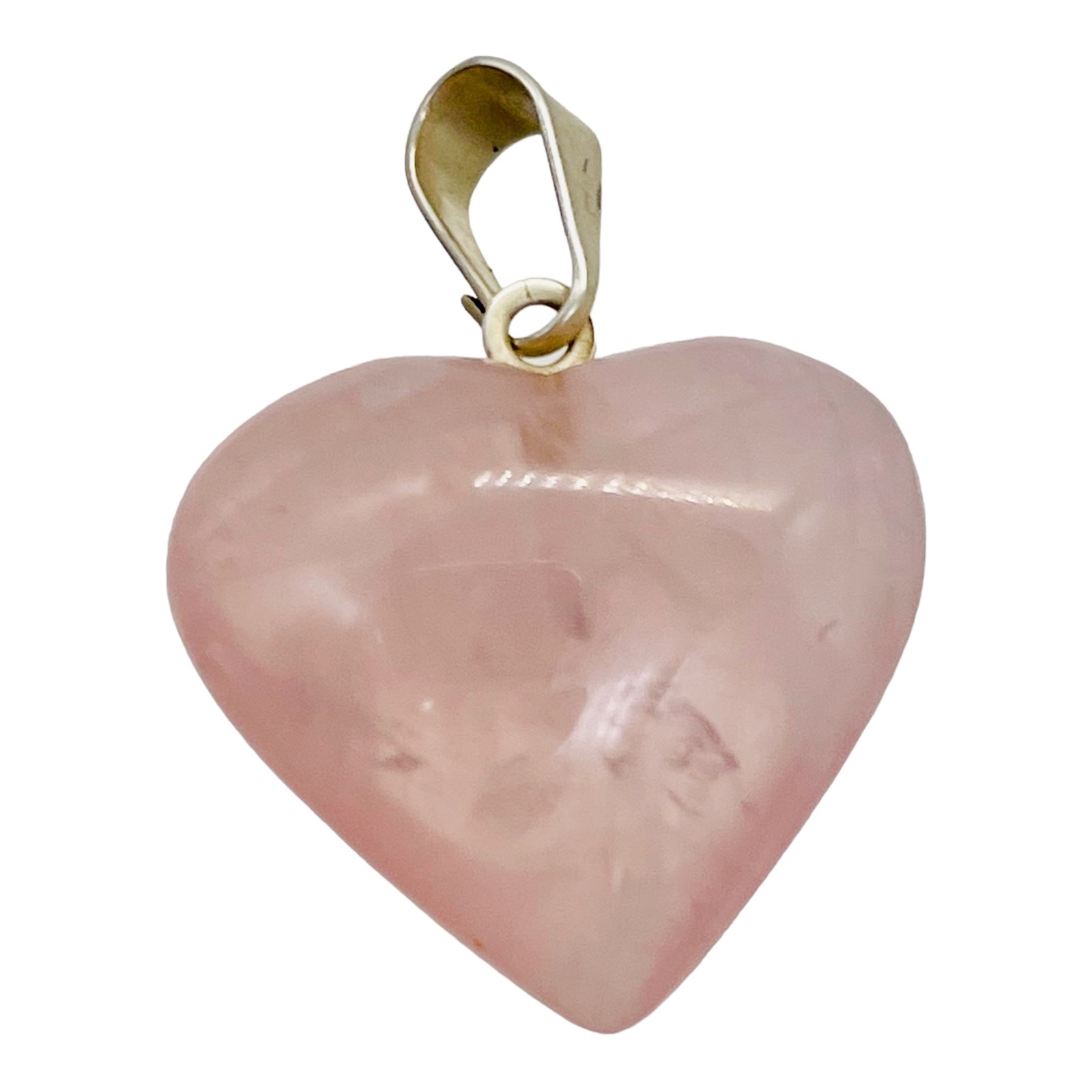 Rose Quartz Heart | 7/8" Long | Pink | 1 Pendant