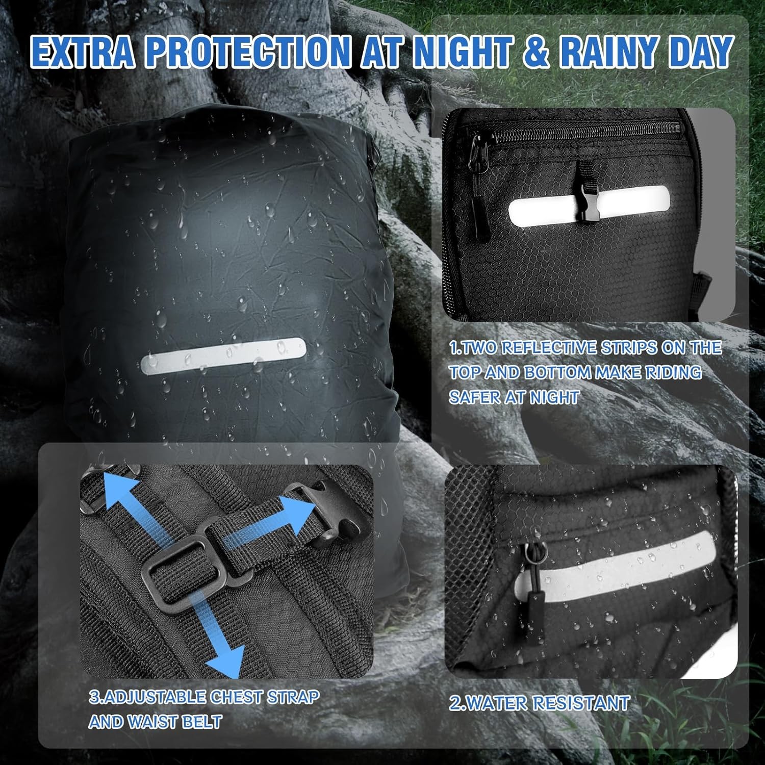 20L Hiking Backpack with 3L Water Bladder Hydration for Camping