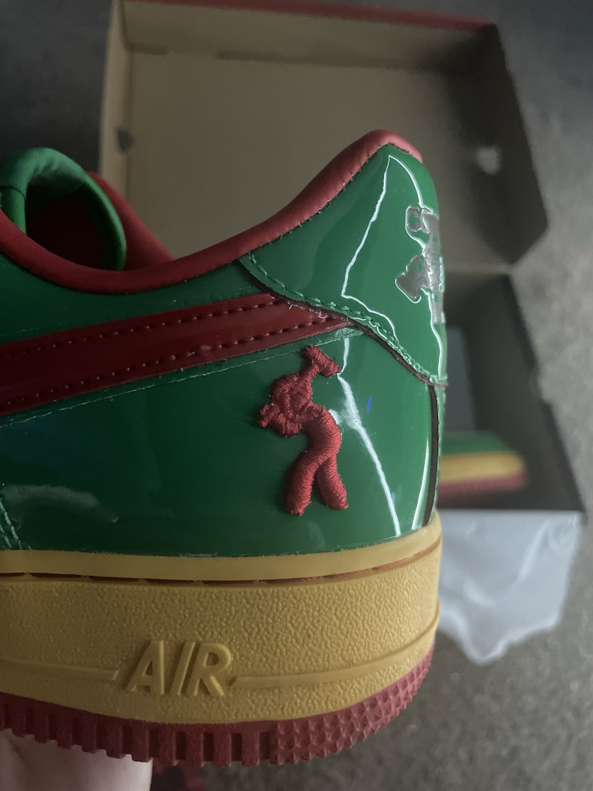 Nike Lil Yachty Air Force 1 Concrete Boys Lucky Green Patent