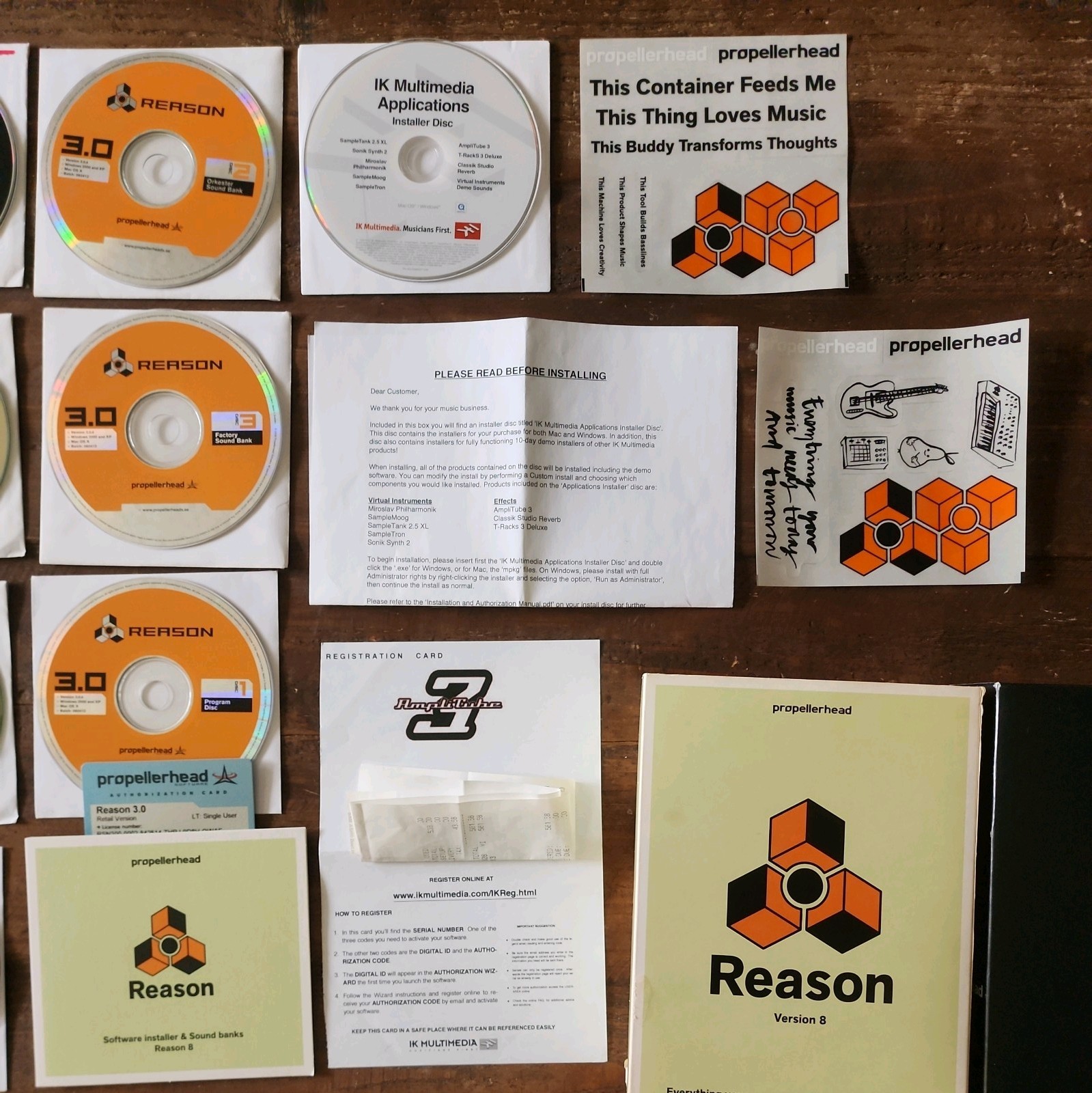 Propellerhead Reason 8 Music Production Software & Extra Samlple Disks/Drivers