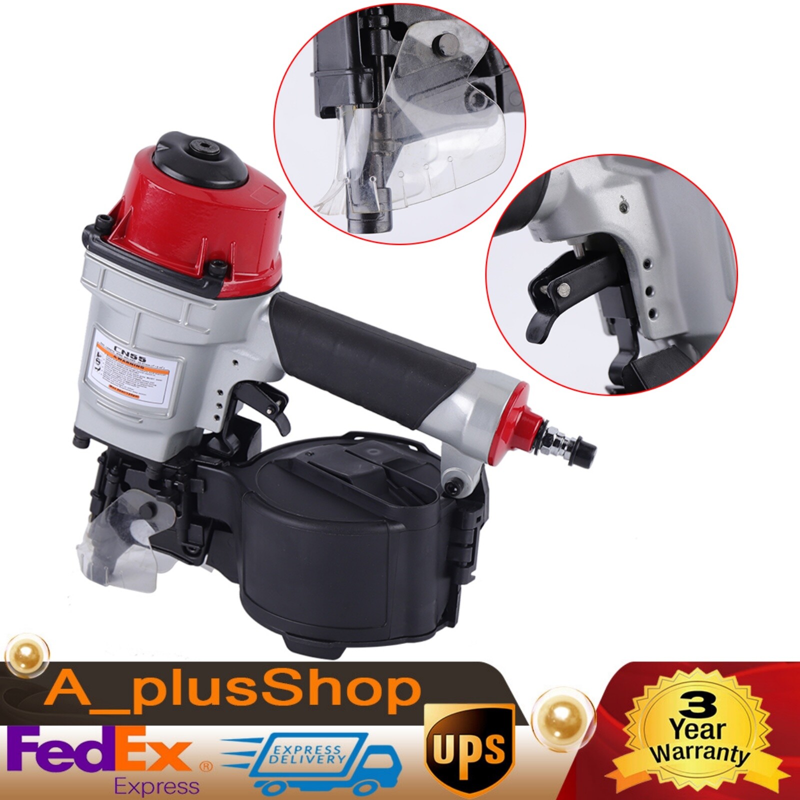 Air Nailer Coil Nailer Pneumatic Air Nail Gun for Wooden Furniture Fence Plywood
