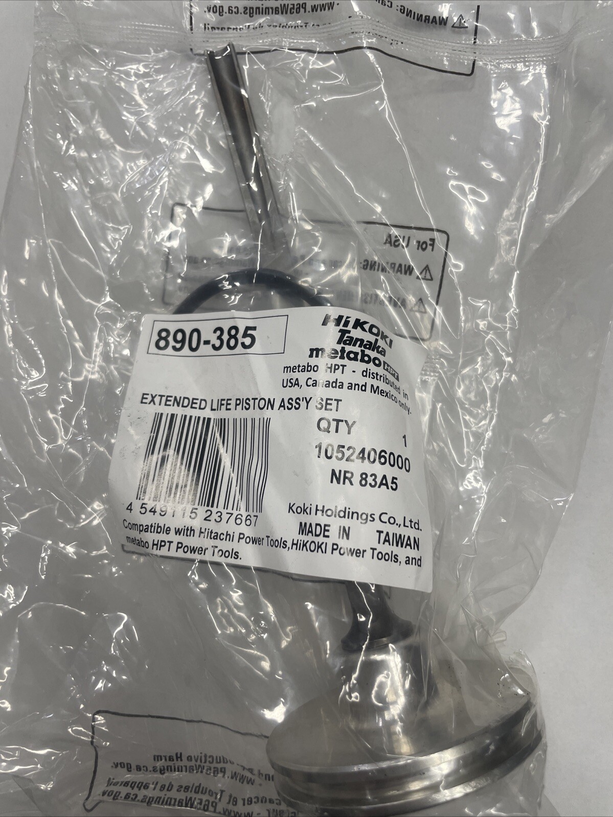 OE Metabo 885-915 Hitachi Driver / Extended Life Piston Assembly - NR83A5