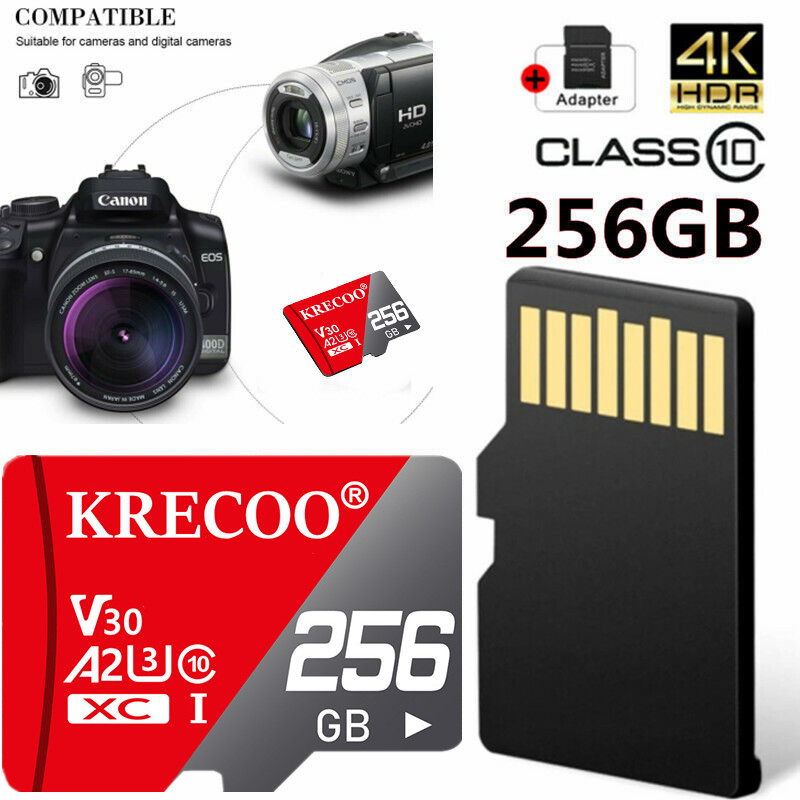 Micro SD Card Ultra Memory 128GB 256GB 1TB for Phone Tablet Security Camera lot