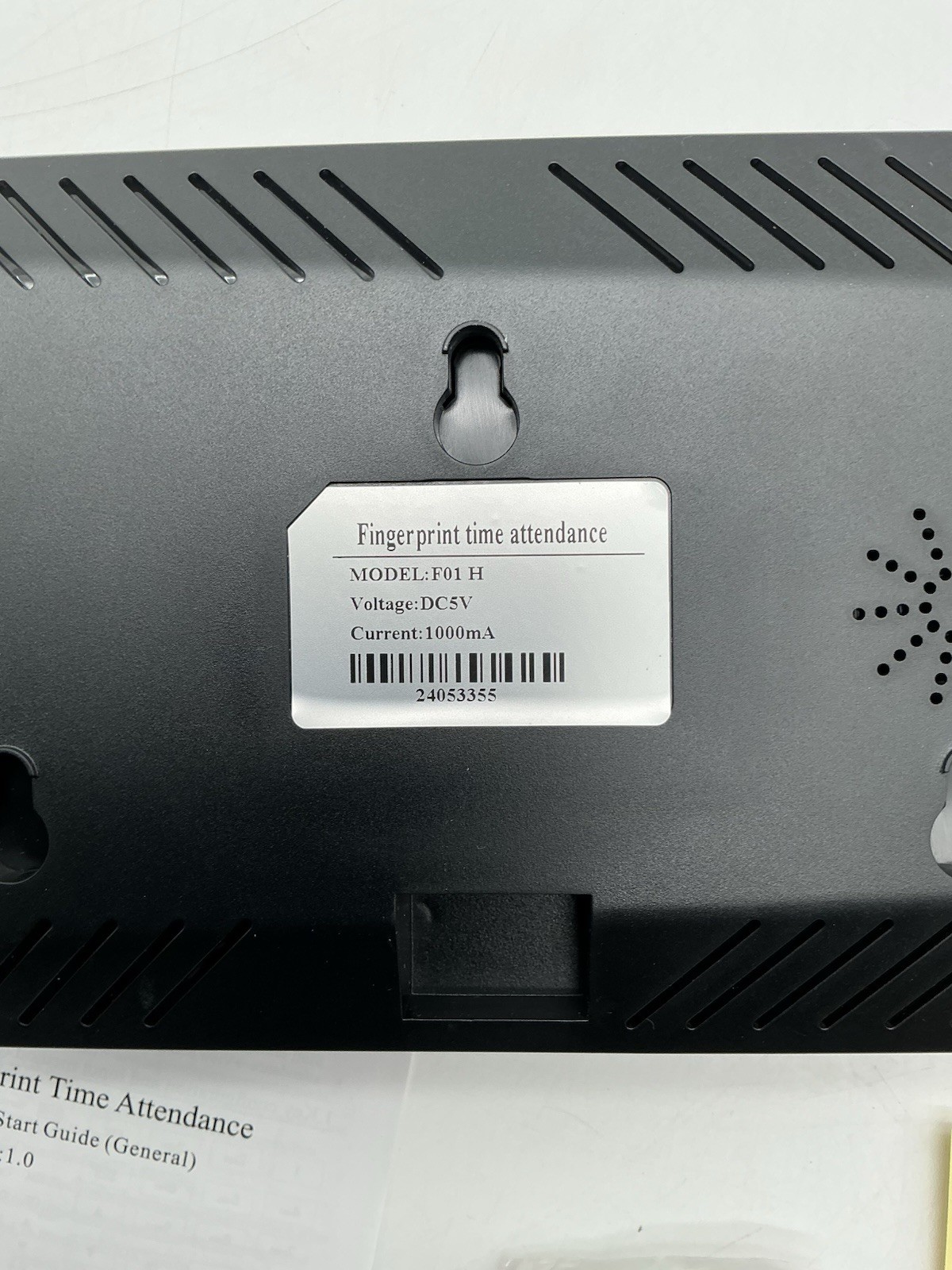 Fingerprint Time Attendance Clock System - Version 1.0, 1000mA (open Box).