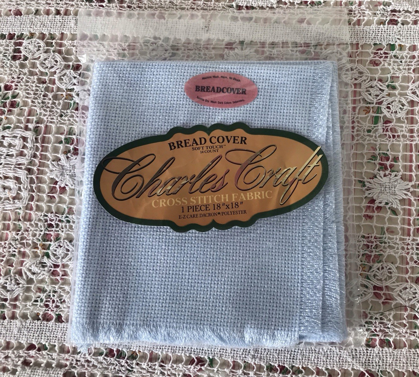 Lot Cross Stitch Fabric Unused Table Linens Placemats Bread Covers Bell Pull