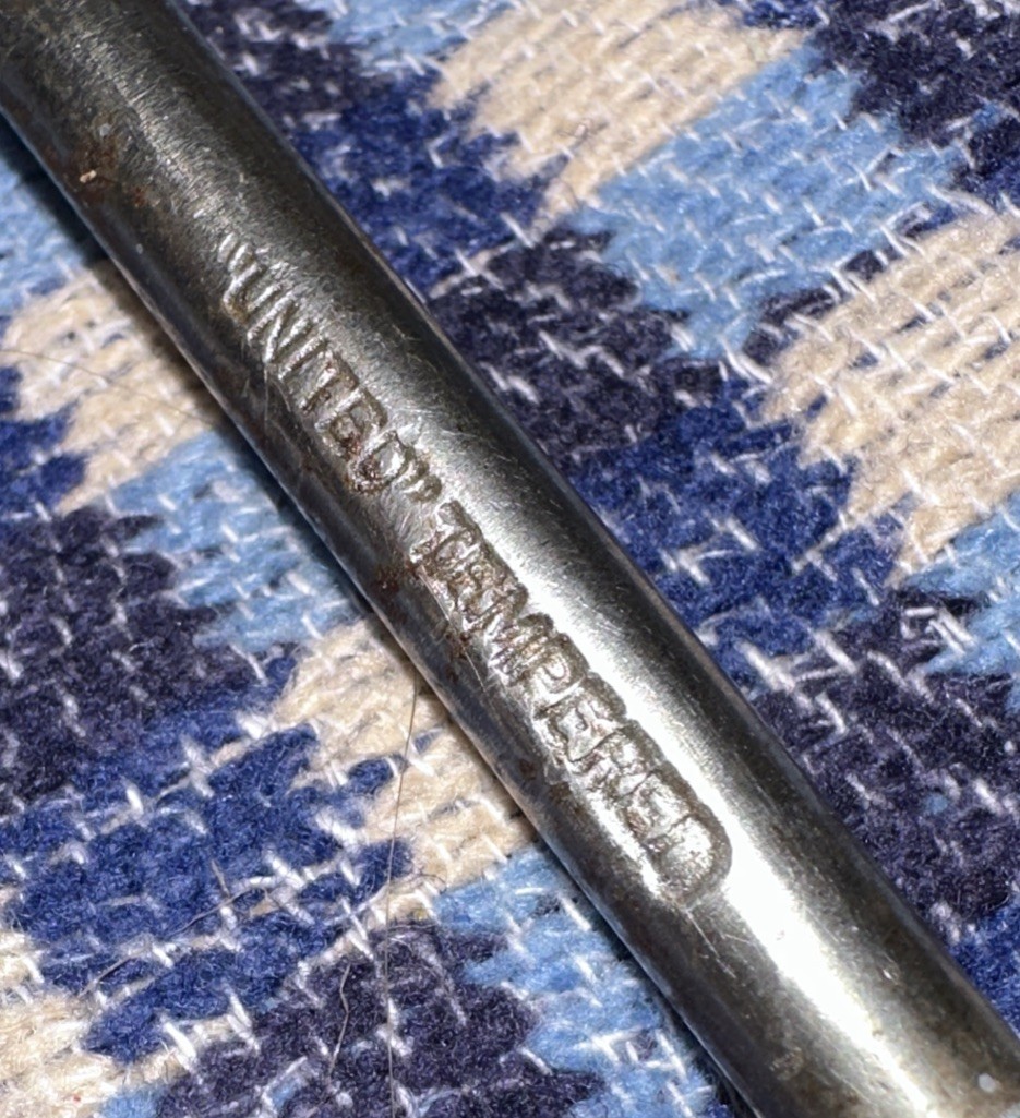 Vintage Large United Tempered Wood Handle Screwdriver