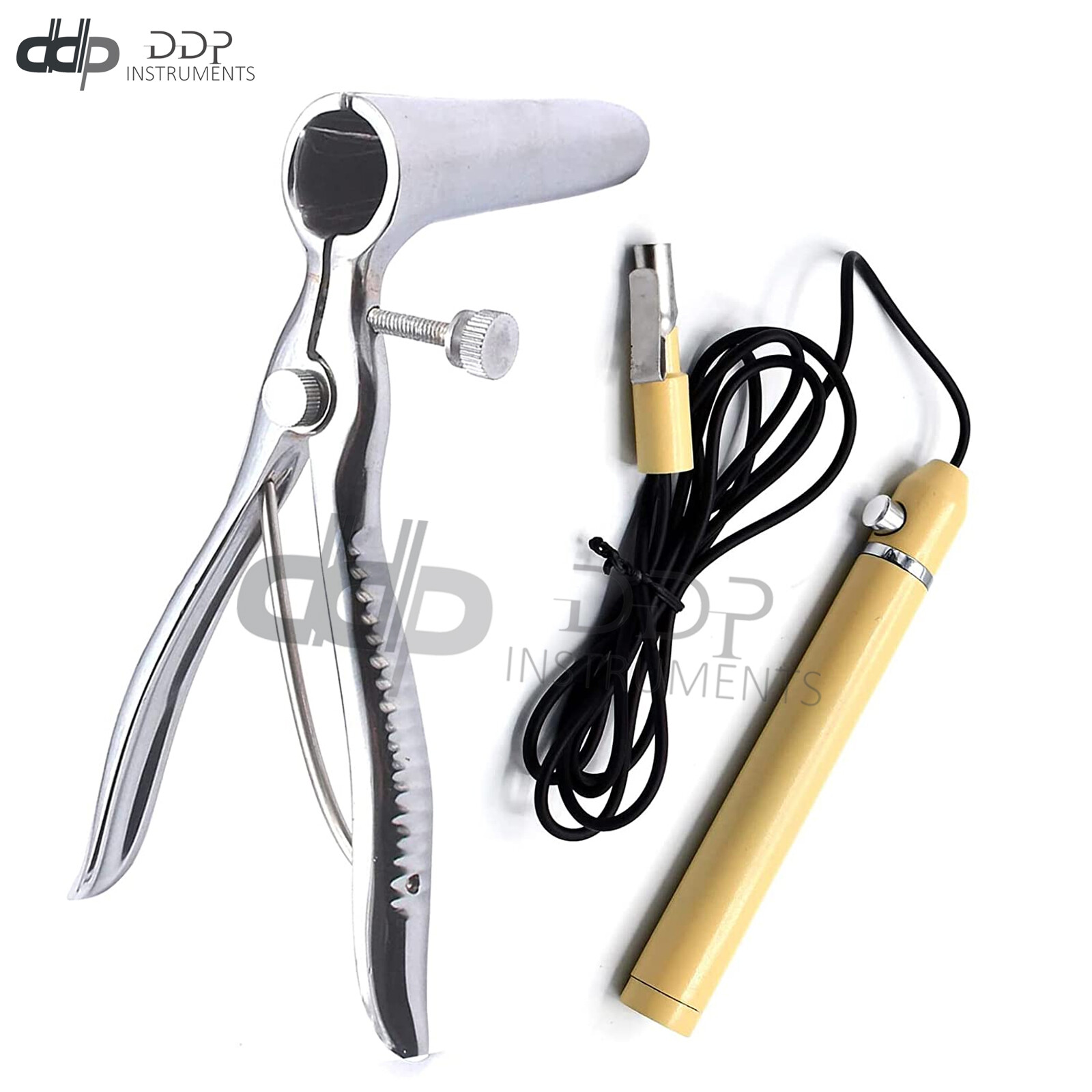 Sims Rectal Speculum with Cream Color Speculum LED Light Source