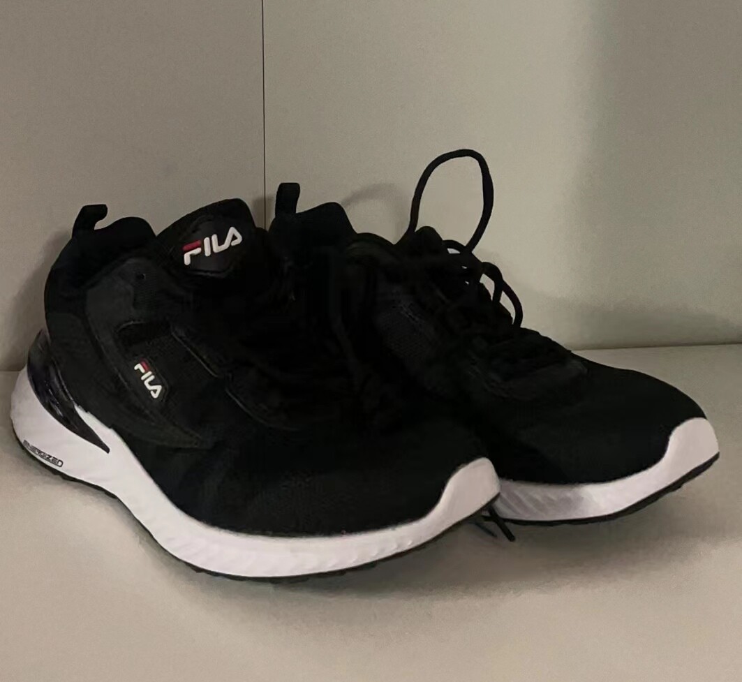 FILA Men's Mesh Gym Tennis Shoes Sneakers w/EVA & Energized Midsole-Black