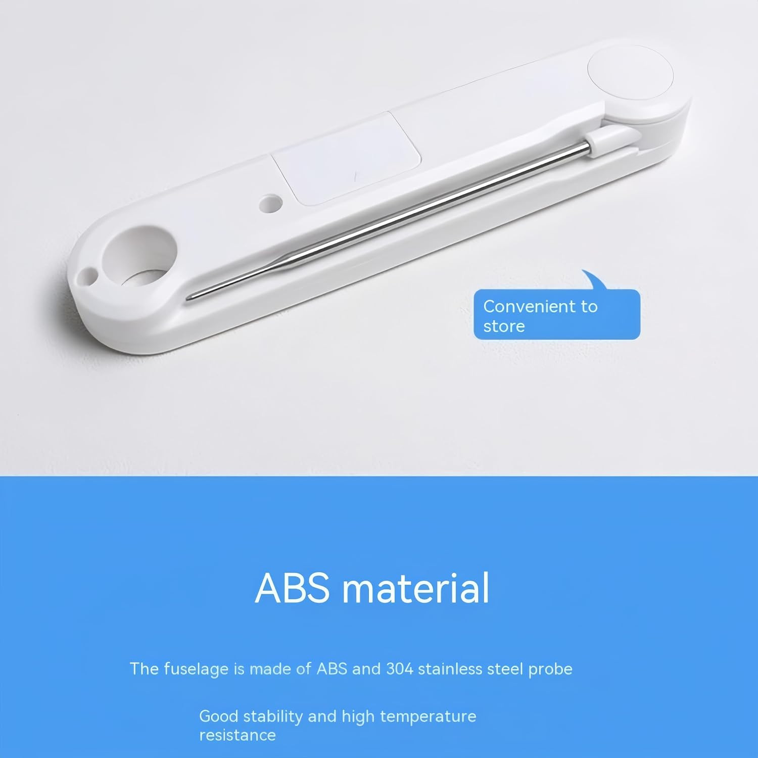 Instant Reading Food Thermometer with Foldable Probe - High Precision Digital Th