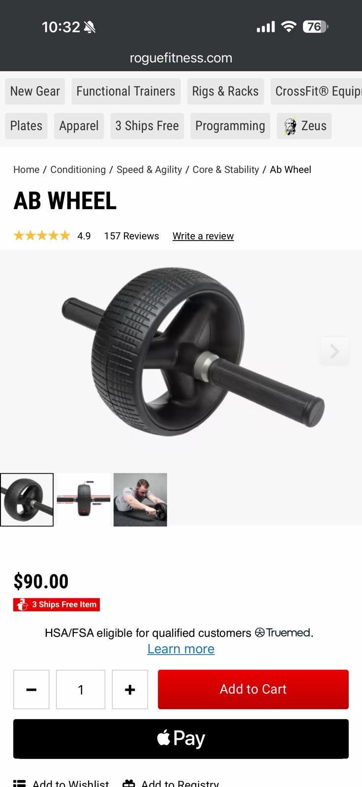 rogue ab wheel roller