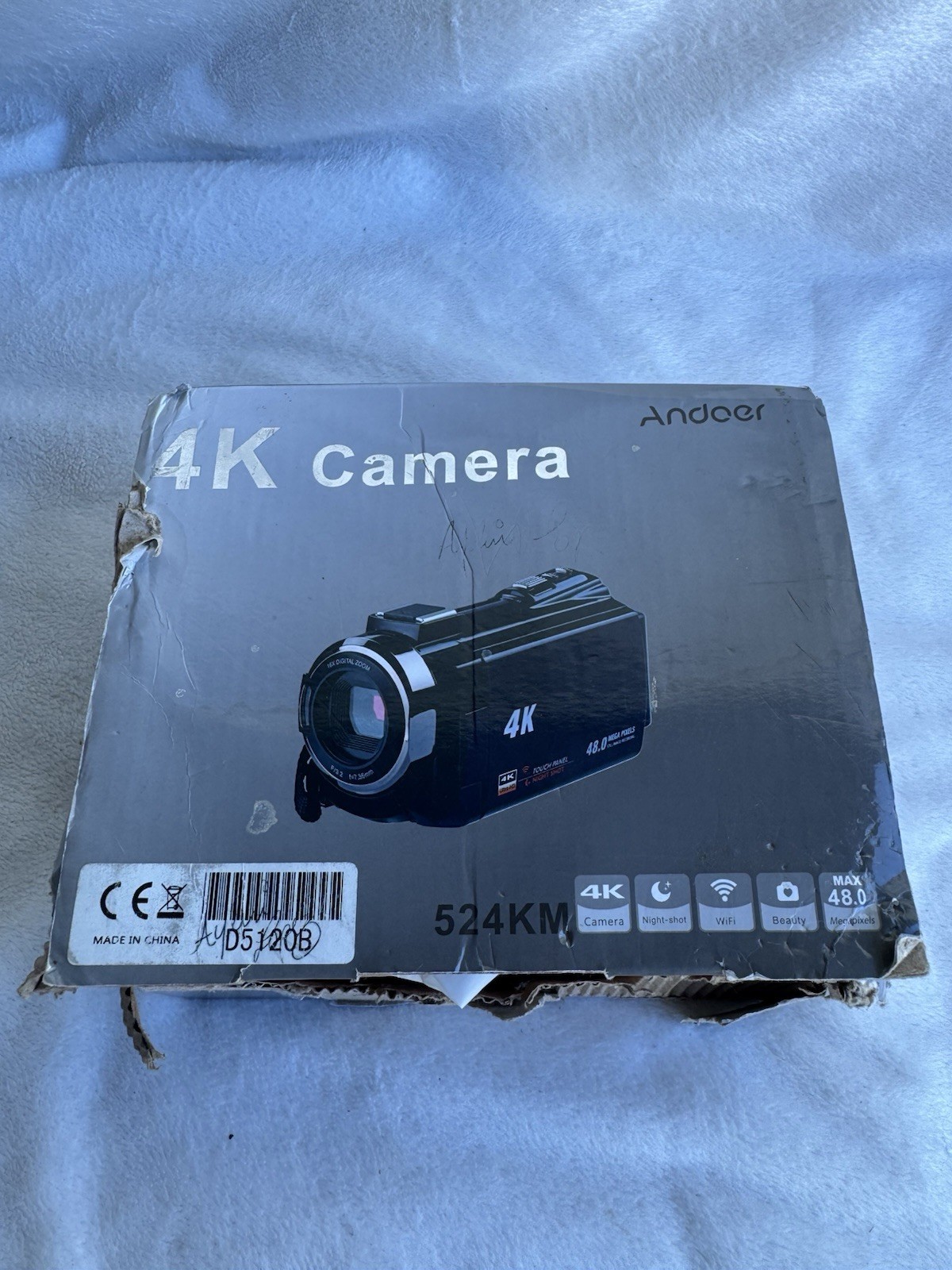 Andoer HDV-524KM 4K 48MP Camcorder Wi-Fi Night View 16x Zoom Video Camera