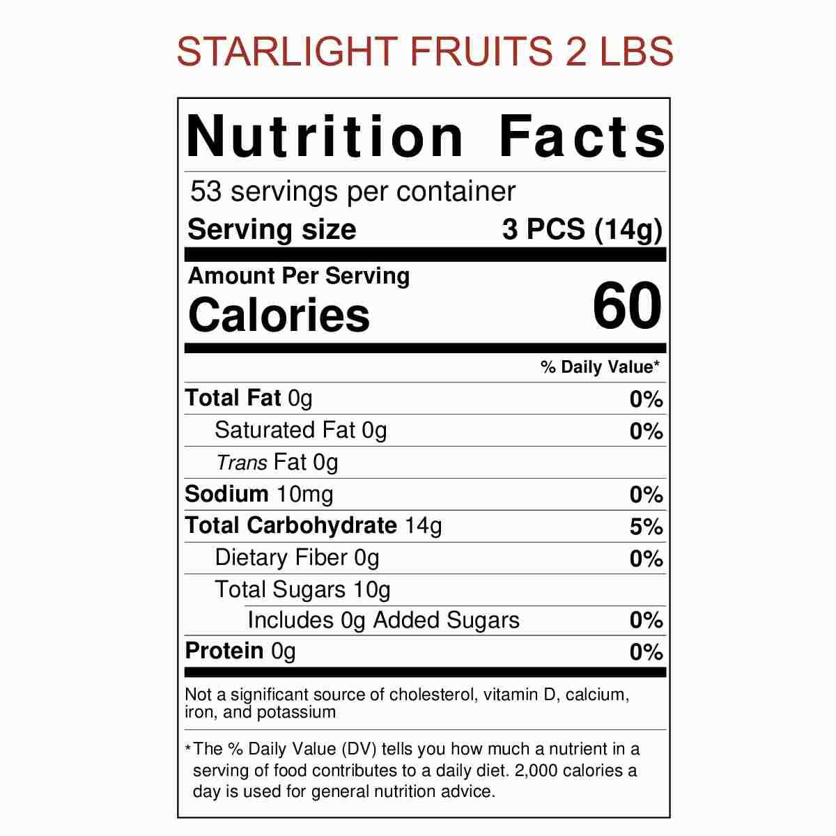 Fruit Starlight Assorted Flavors Hard Candy 2 LBS. Starlite