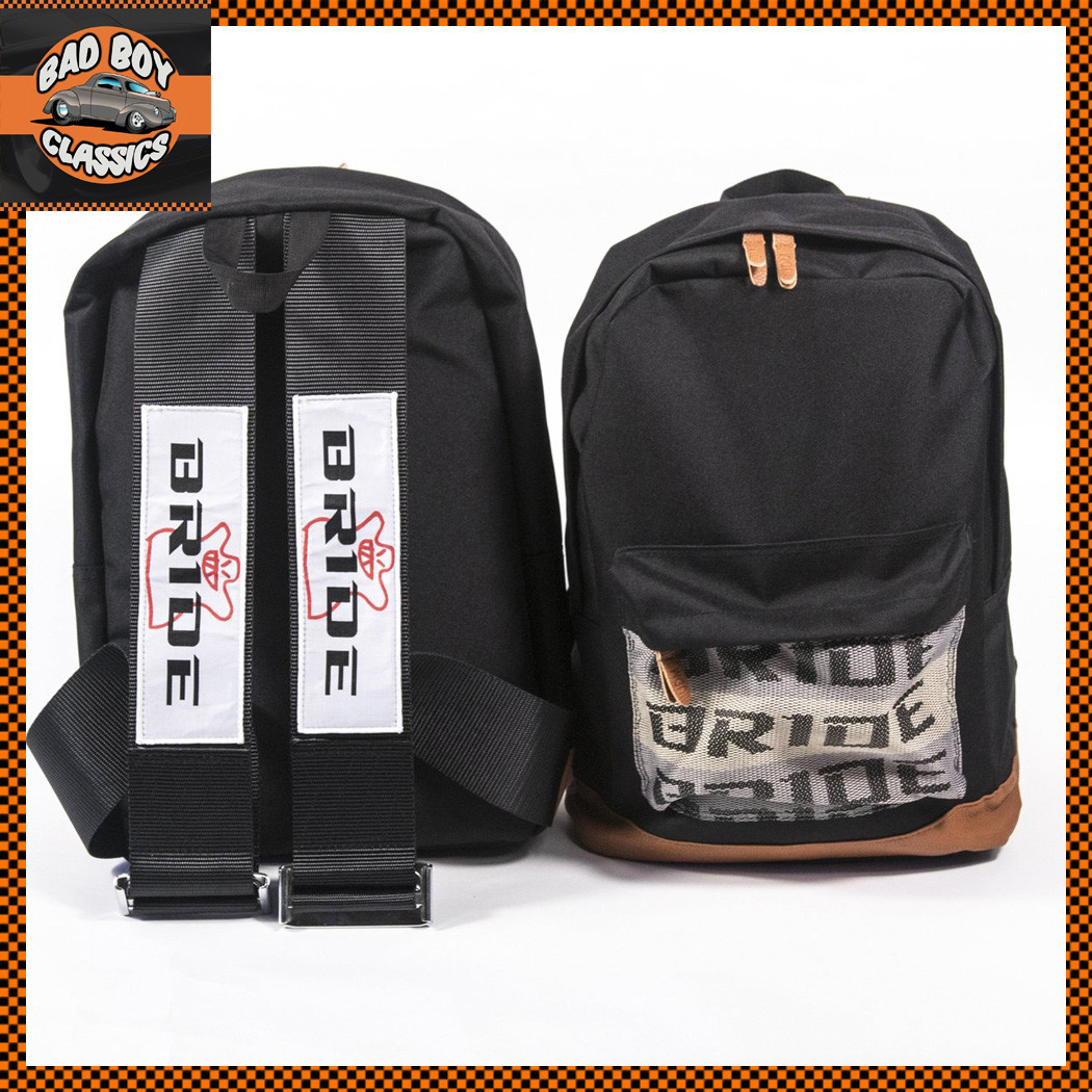 Bride JDM Backpack Bag Rucksack With Black Racing Harness Straps