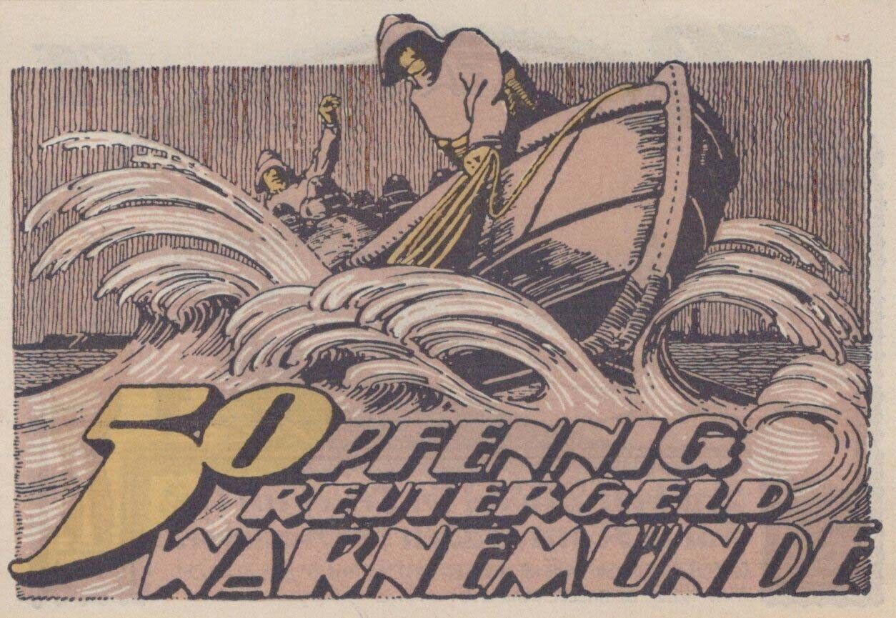 50 PFENNIG 1922 City of WARNEMÜNDE Mecklenburg-Schwerin UNC GERMANY #PI879.U