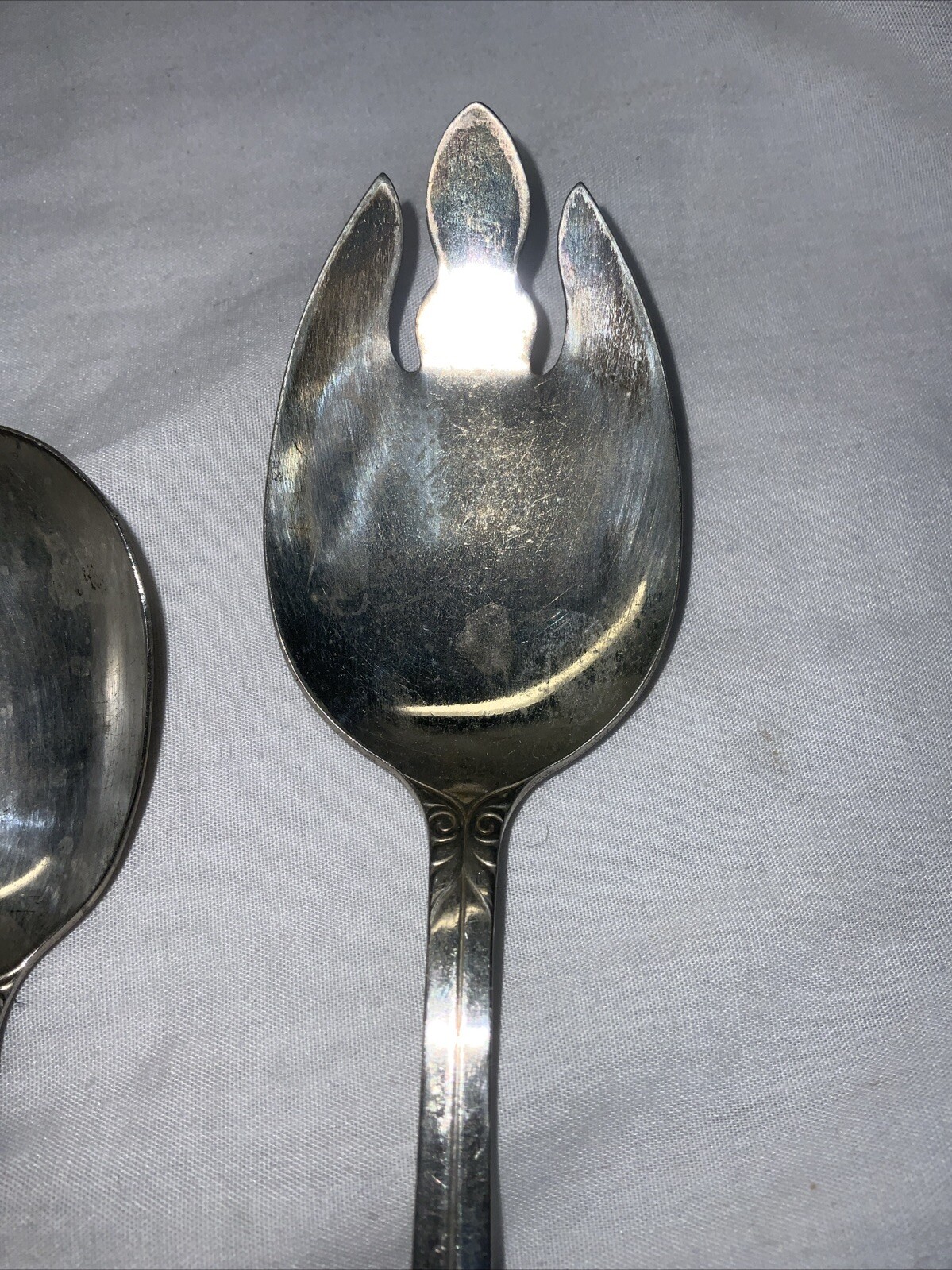 Claudia Silverplate Serving Spoon And Sugar Spoon