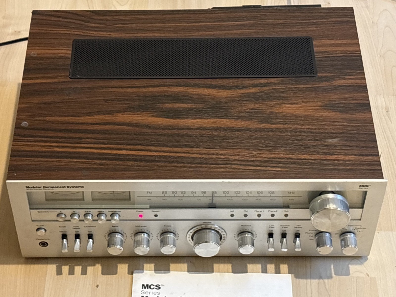MCS Modular Component Systems 3233 Stereo Receiver AM/FM Untested
