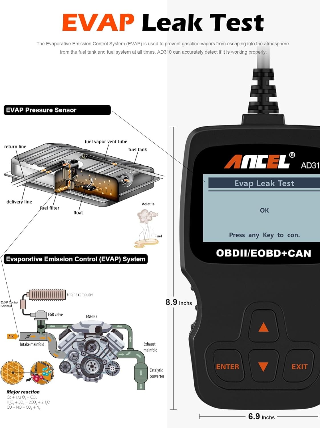 ANCEL AD310 OBD2 Scanner Car Engine Fault Diagnostic Tool Automotive Code Reader