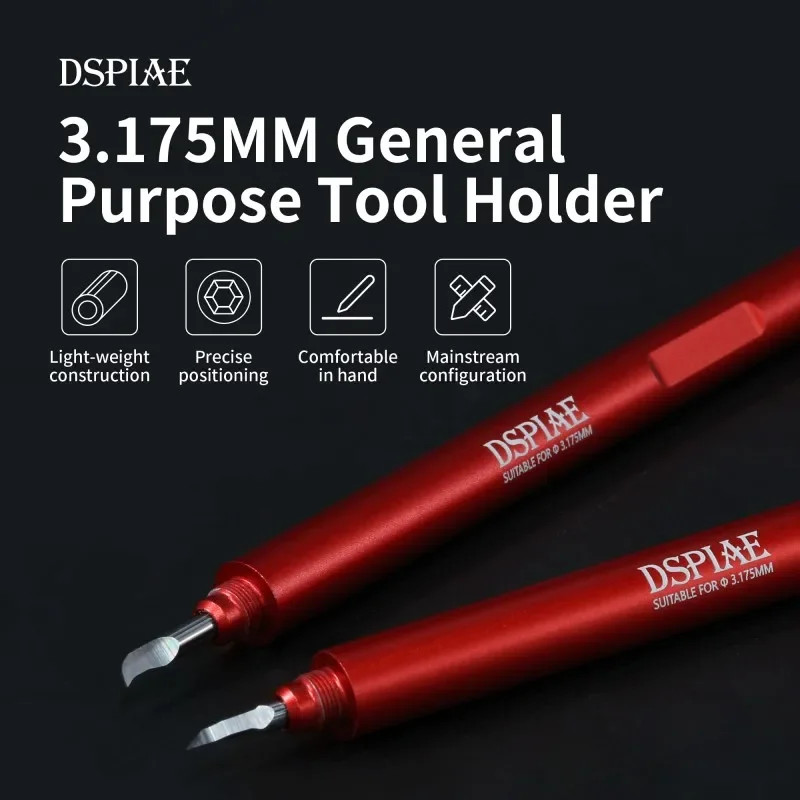 Dspiae AT-EH 3.175mm Universal Chisels Clamping Handle with 0.1mm Bit