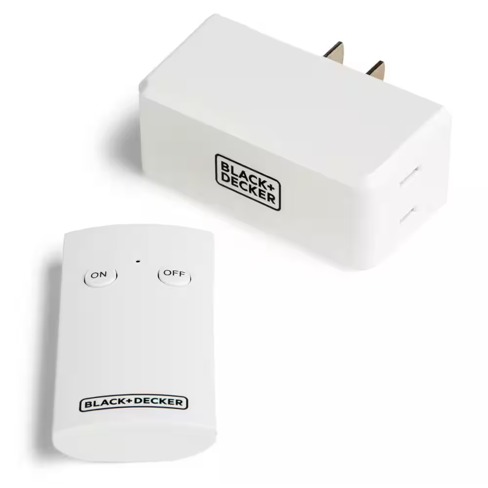 1 Amp to 10 Amp 1-Outlet Plug-In Indoor Wireless Remote Control System with 1 Sm