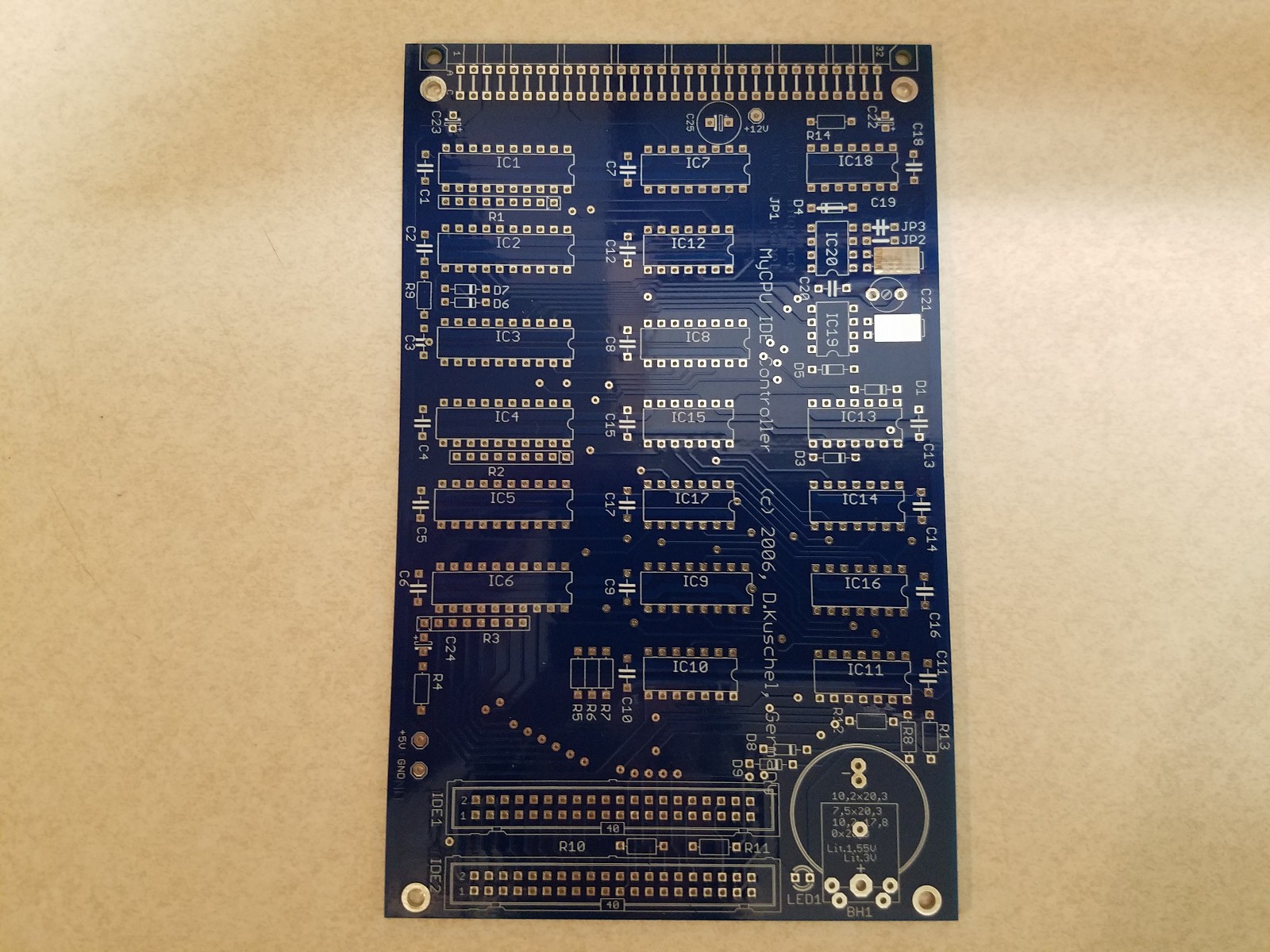 MyCPU Complete Board Set, by Dennis Kuschel, DIY Hardware Project, PCB Only