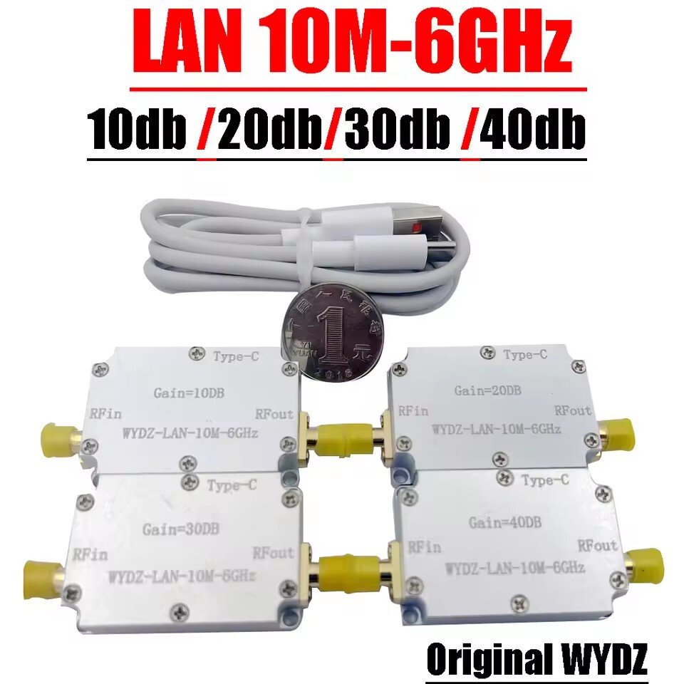 High Flatness Amplifier LAN 10M-6GHz Gain 10DB 20DB 30DB 40DB RF Driver