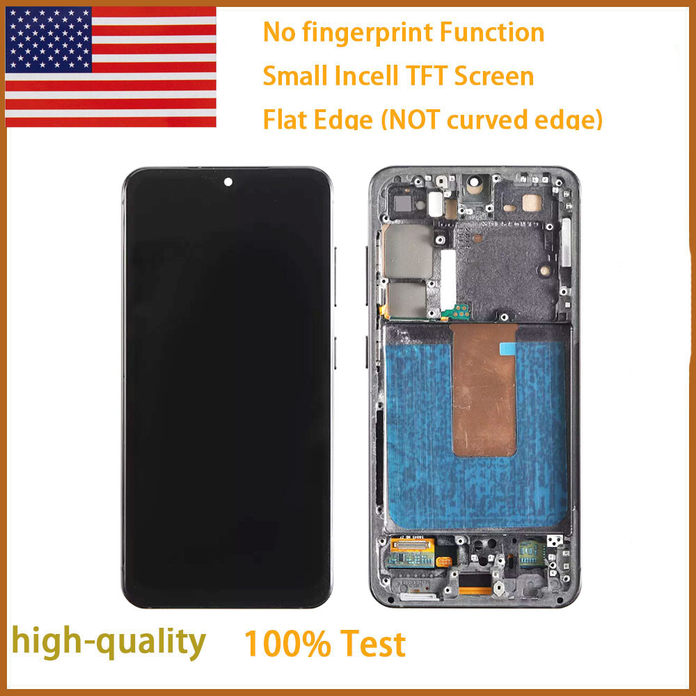 For Samsung Galaxy S23 5G SM-S911U TFT LCD Display Touch Screen Digitizer Frame