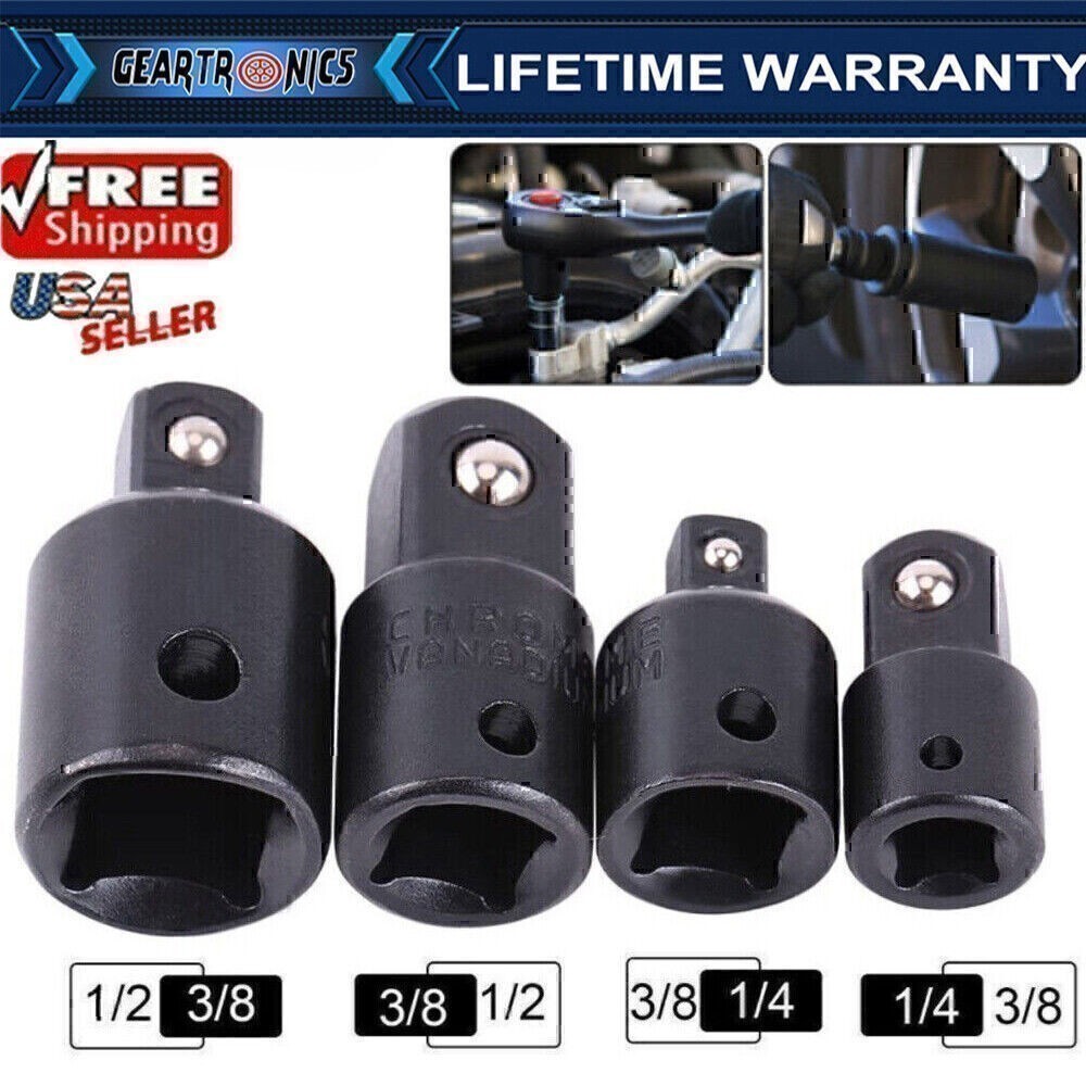 1 Set 3/8" to 1/4" 1/2 inch Drive Ratchet SOCKET ADAPTER REDUCER Air Impact
