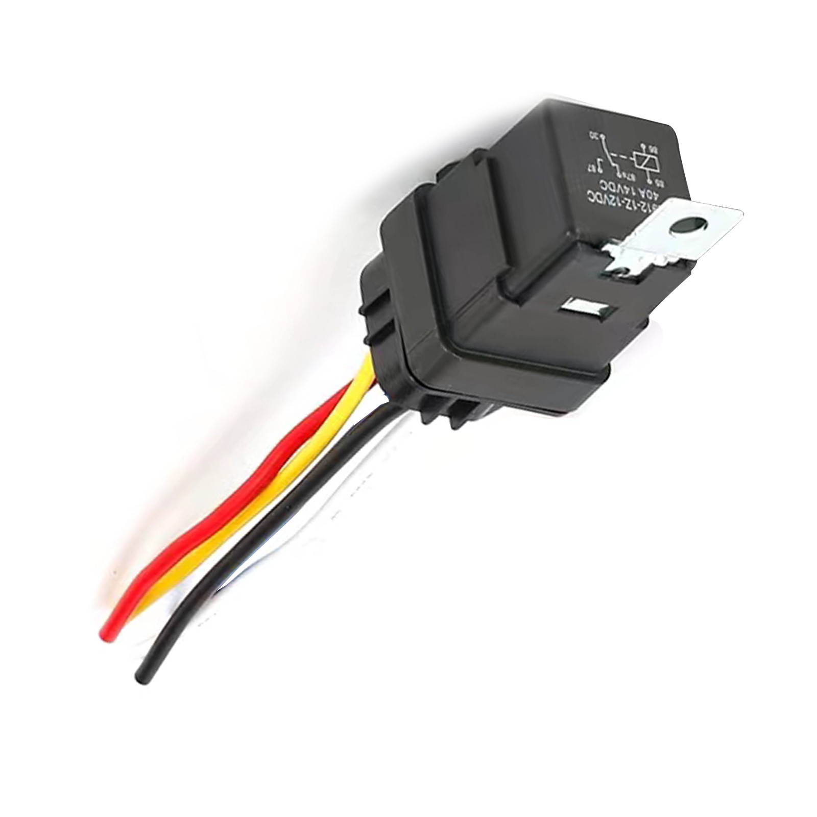12V 4Pin Automobile Relay Waterproof Integrated Wired Auto Relay Holder B