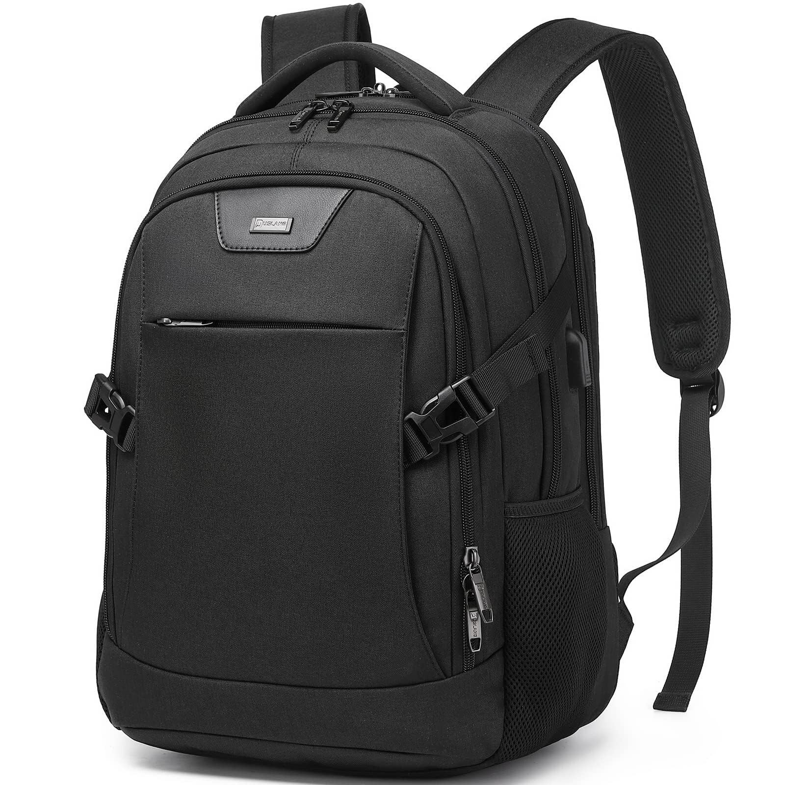 DUSLANG Anti-Theft Laptop Backpack, Black, 15.6-14-13 Inch Laptop Sleeve, USB...